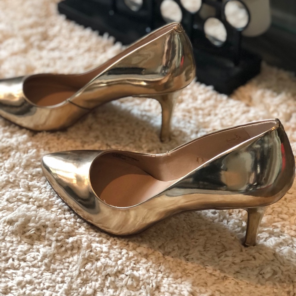 INC International Concepts Shiny Gold Heels